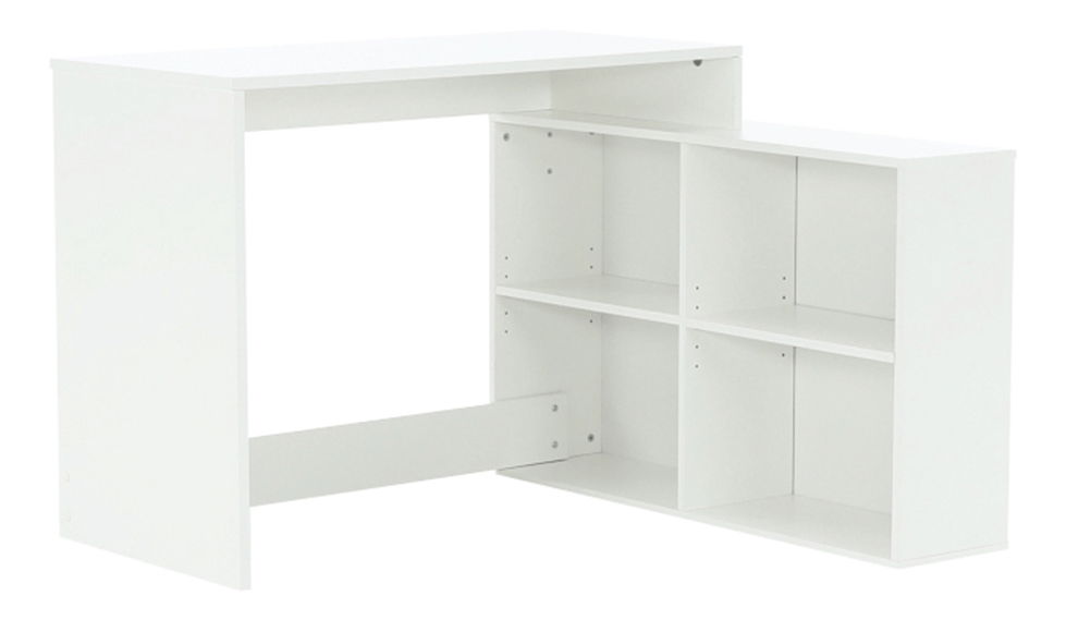 Rohový Pc stolek Kinsley (bílá)