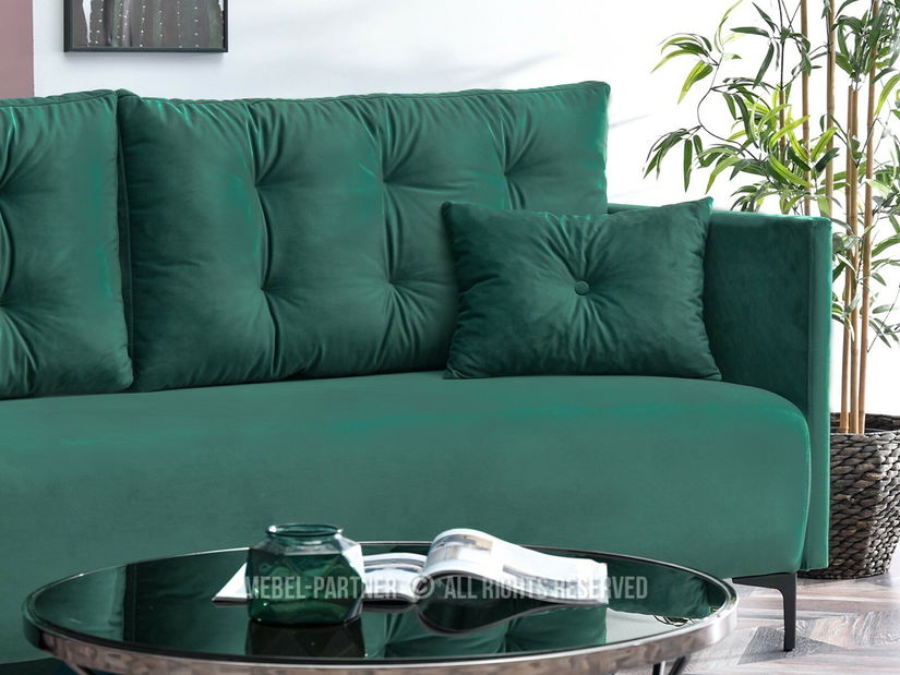 Pohovka dvousedačka Mastil (zelená + černá)