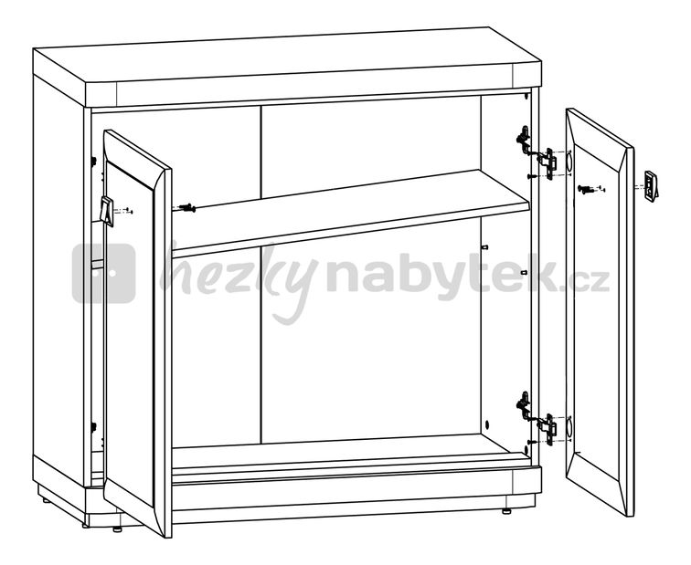 Skříňka BRW Oregon KOM2D (Dub Canterbury)