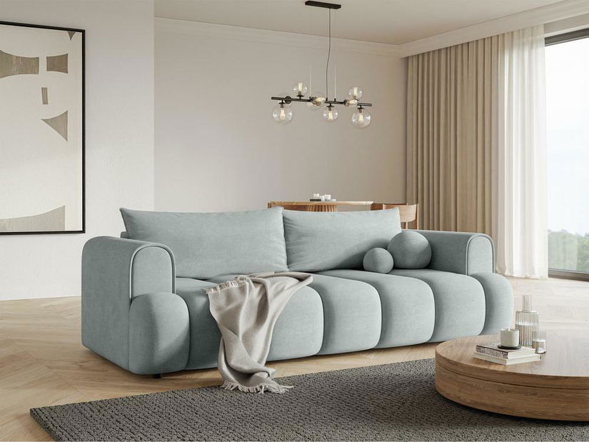 Pohovka trojsedačka Didier (šedá světlá + černá)