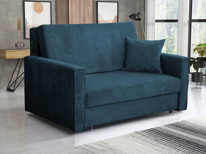 Rozkládací pohovka Carivia Bis Premium II (tmavě modrá) (s úl. prostorem)