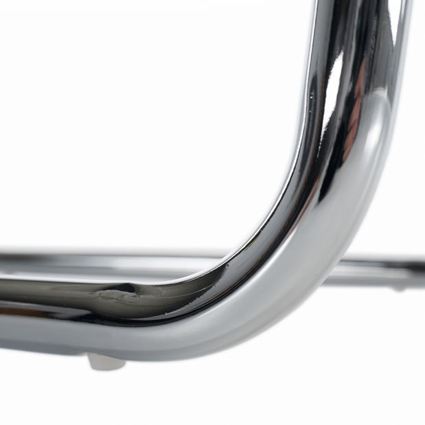 Jídelní židle Abalia New (světlešedá + chrom)