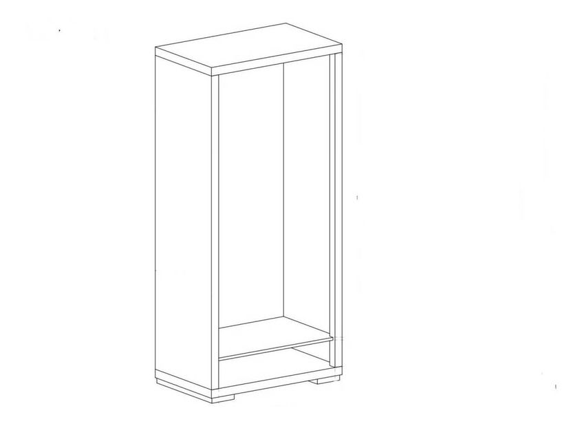 Šatní skříň Vega 37 (dub santana světlý)