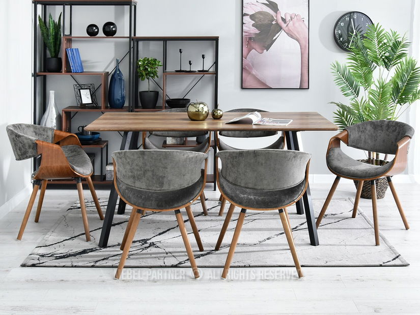 Židle Bjorn K (šedá + ořech)