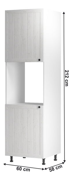 Potravinová kuchyňská skříňka D60P Provense (bílá + sosna andersen)