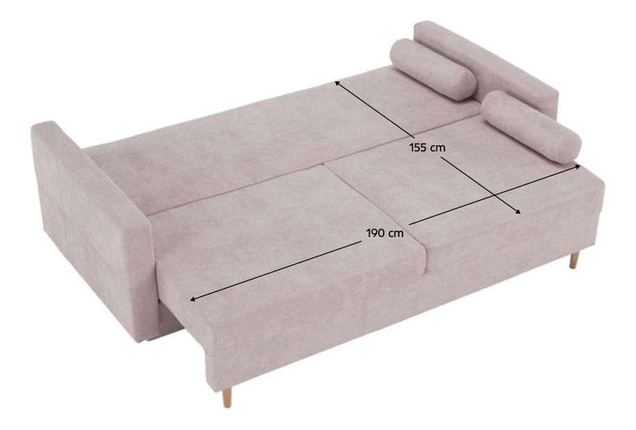 Pohovka dvoused Aria (starorůžová)