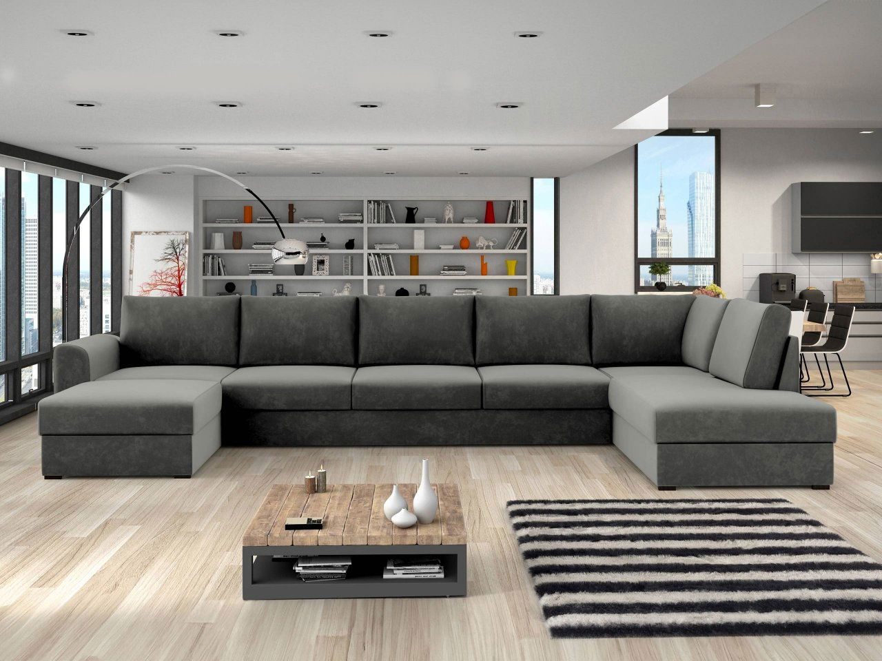 Rohová sedací souprava Celeste (šedá)