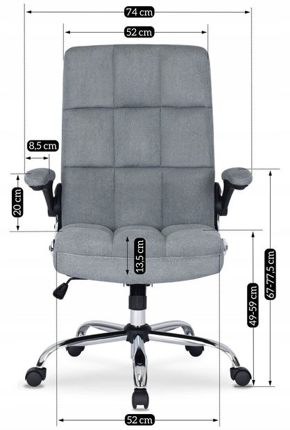 Kancelářské křeslo Oscurecida (šedá)