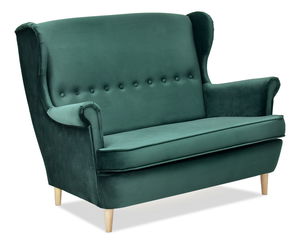 Pohovka dvousedačka ve tvaru ušák Muriera (zelená + bílá)