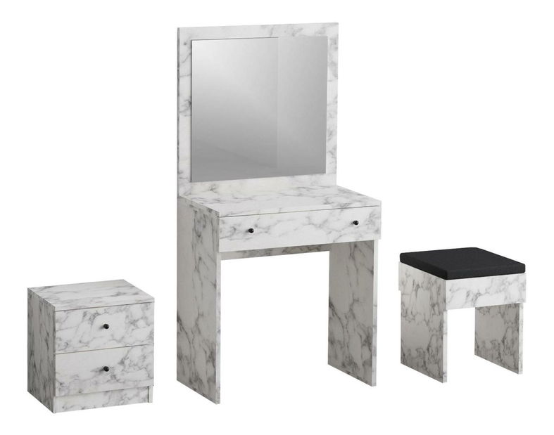 Toaletní stolek Nikki (mramor carrara)