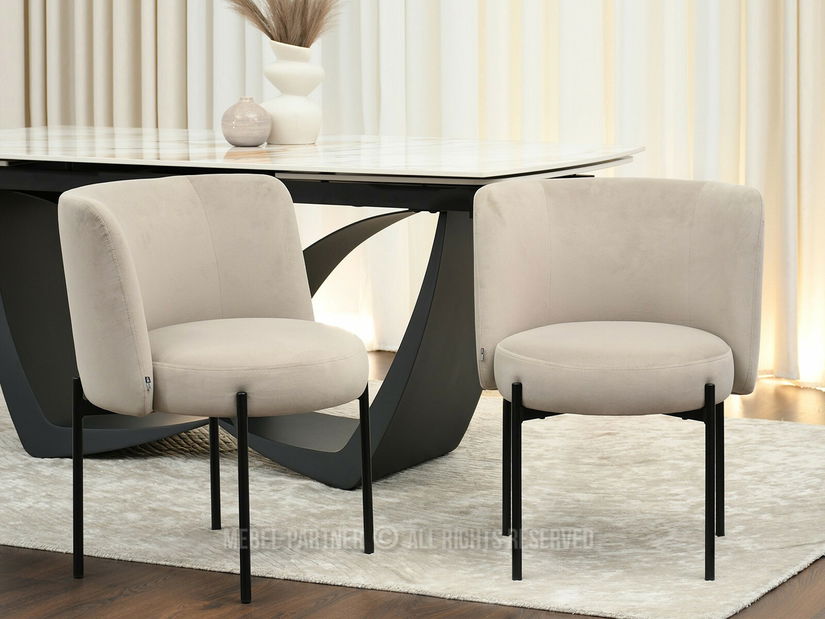 Jídelní židle Colegio (béžová + černá)