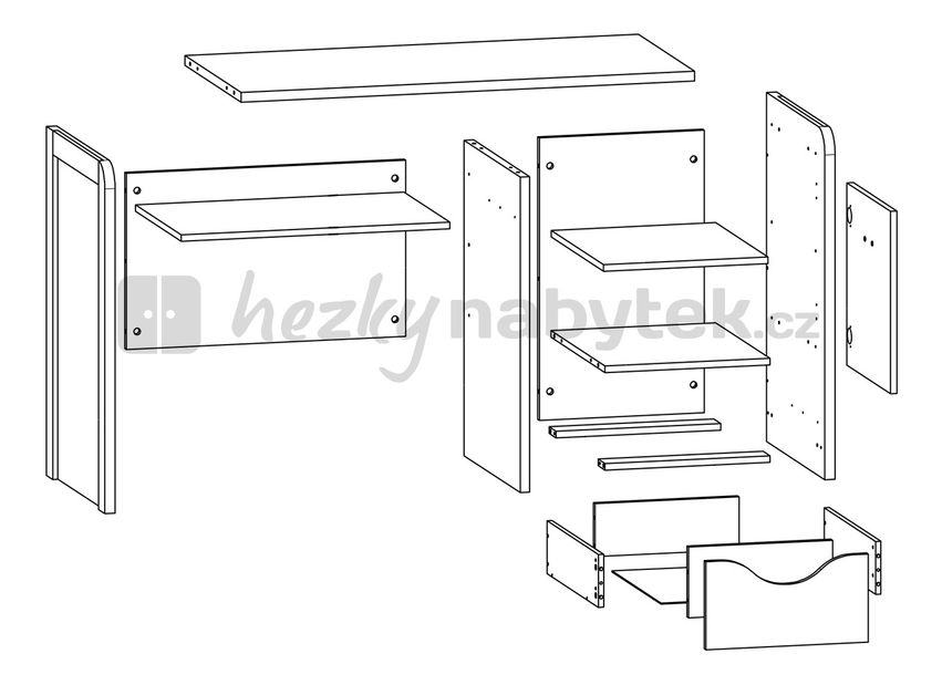 PC stolek BRW Rupi BIU1D1S