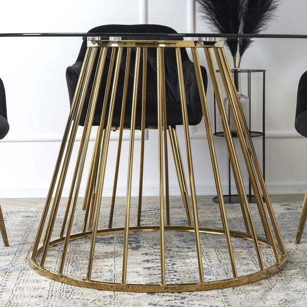 Jídelní stůl Ofendido (zlatá) (pro 4 osoby)