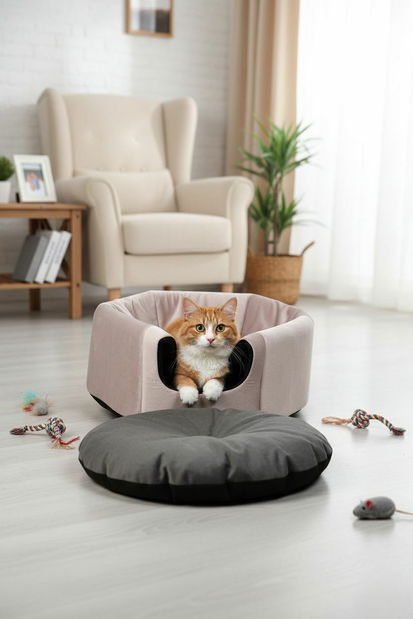 Pelíšek pro kočky Bepa 4 (růžová)