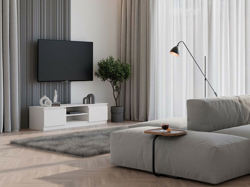 TV skříňka Musecalo 140 (bílá matná)