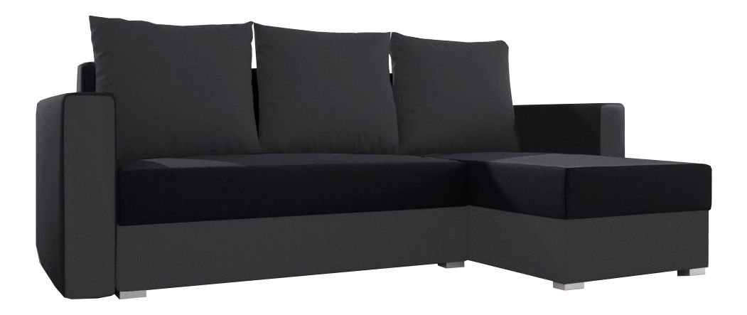 Rohová sedací souprava Morgatina (šedá + černá) (P)