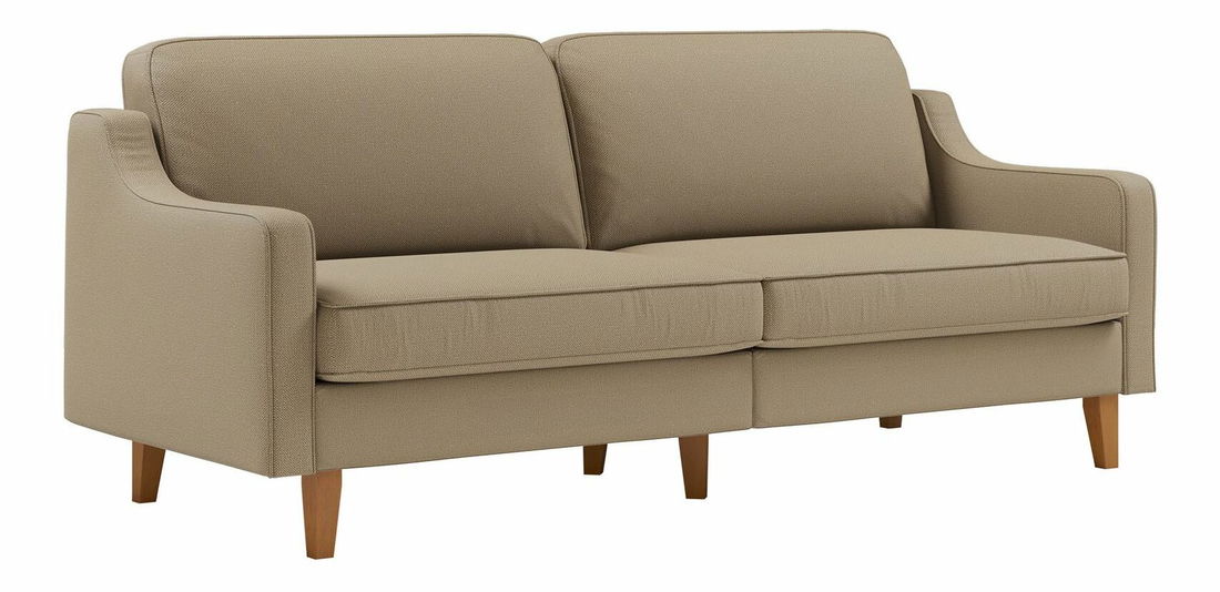 Pohovka trojsedačka Dělají E (tmavě šedá + ořech)