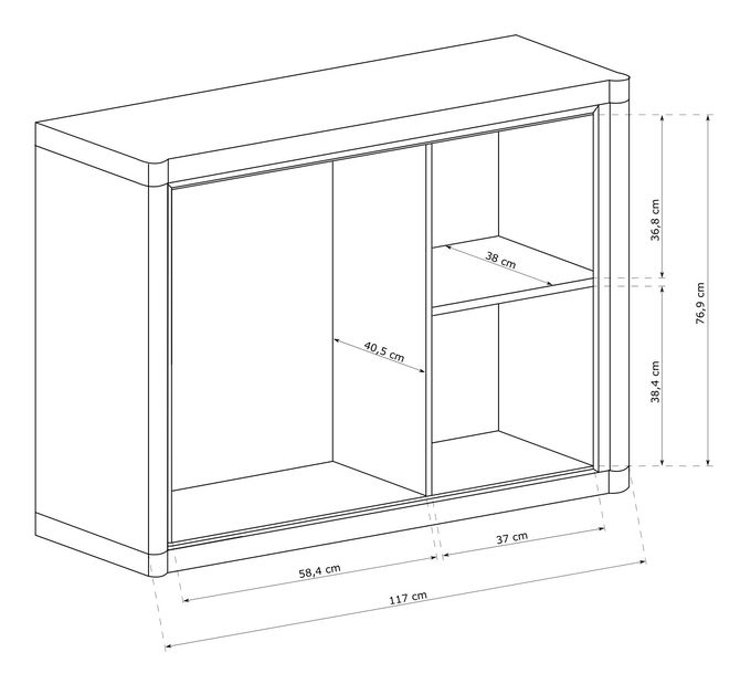 Komoda Douglas 03 (dub sonoma)