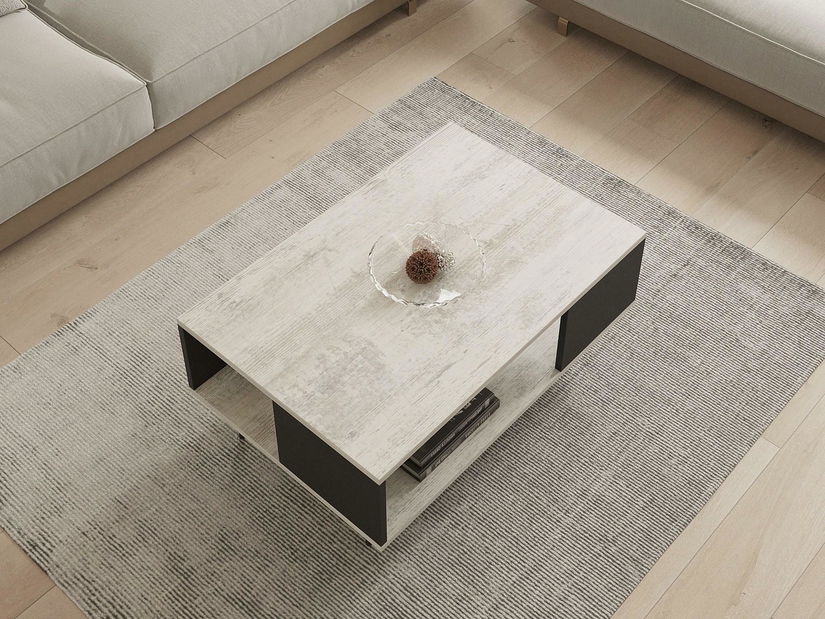 Konferenční stolek Suselo (bílá + černá)