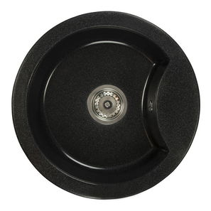 Kuchyňský dřez Mellusa (černá + textura) (bez otvoru pro baterii)