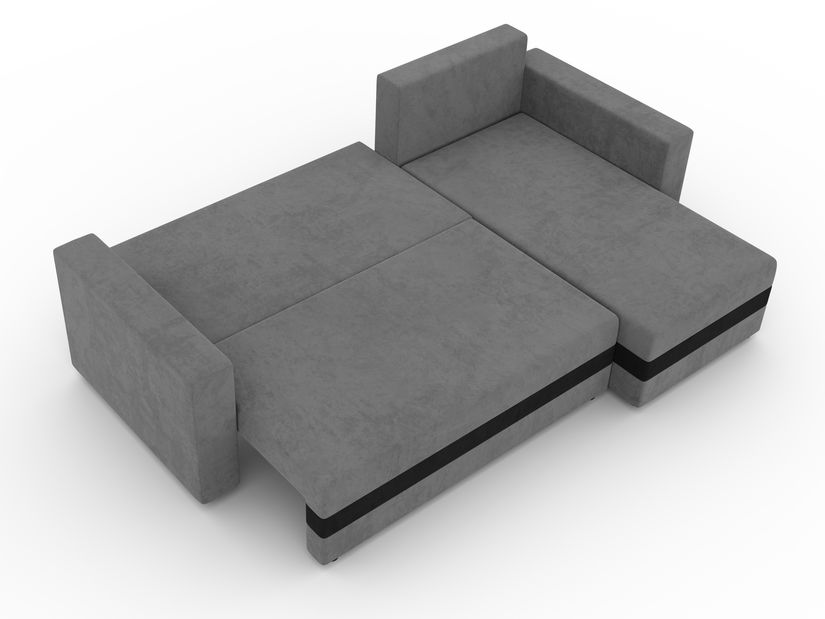 Rohová sedačka Safino (šedá + černá) (P)