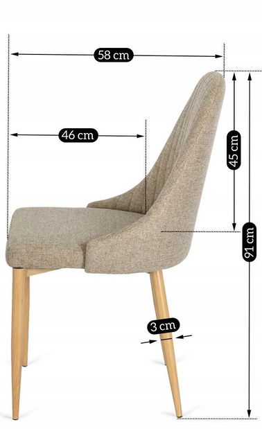 Jídelní židle Trasladal (béžová)