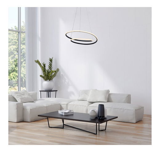 Závěsné svítidlo Marrite Long (zlatá + černá)