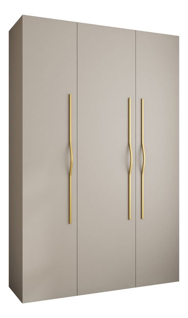 Šatní skříň 160 cm Carmela 40-2 (kašmír + zlatá)