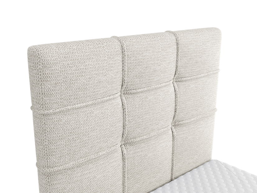 Jednolůžková postel 90 cm Infernus Comfort (světle šedá) (s roštem, s úl. prostorem)