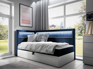 Jednolůžková postel 100cm Rivaldi 3 (bílá + černá)