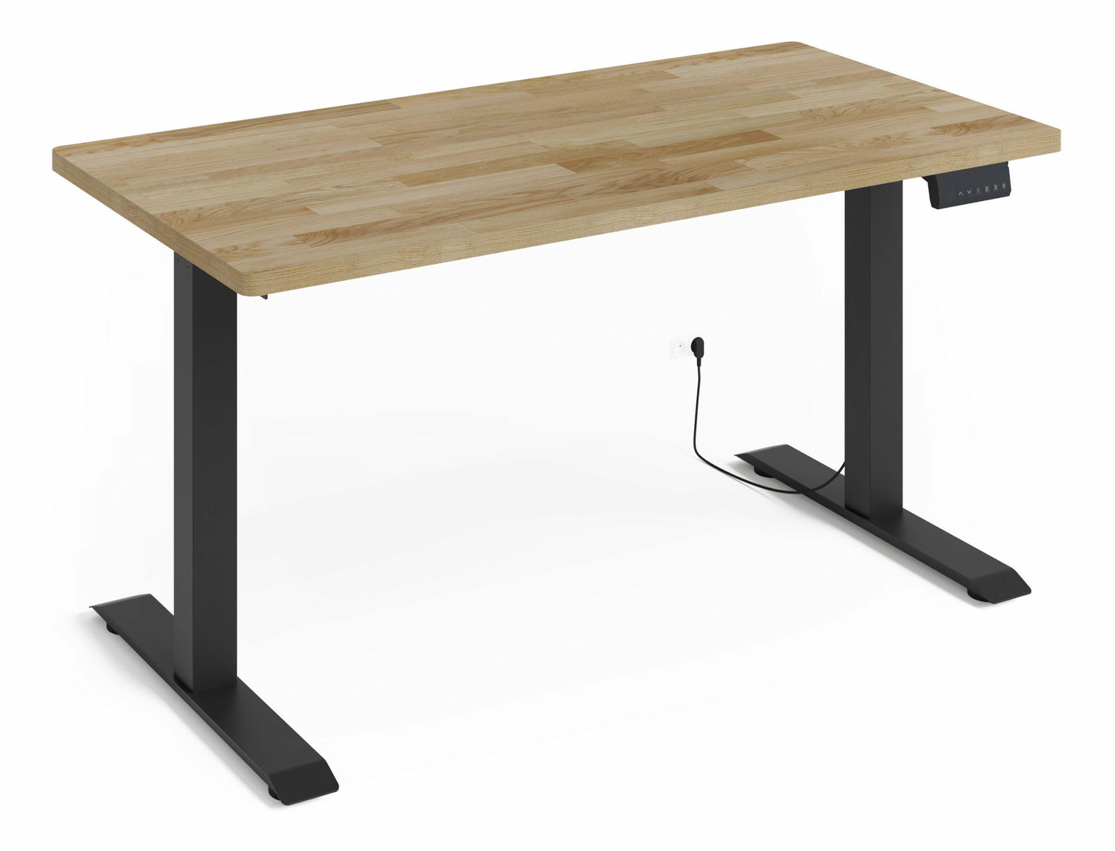 Elektrický PC stolek Natura 140 (dub + černá)