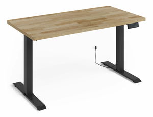 Elektrický PC stolek Natura 140 (dub + černá)