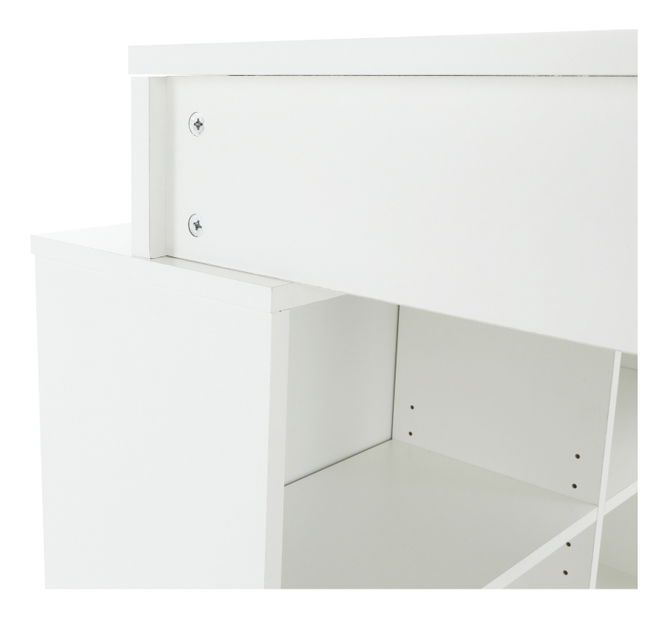 Rohový PC stolek Geles bílá