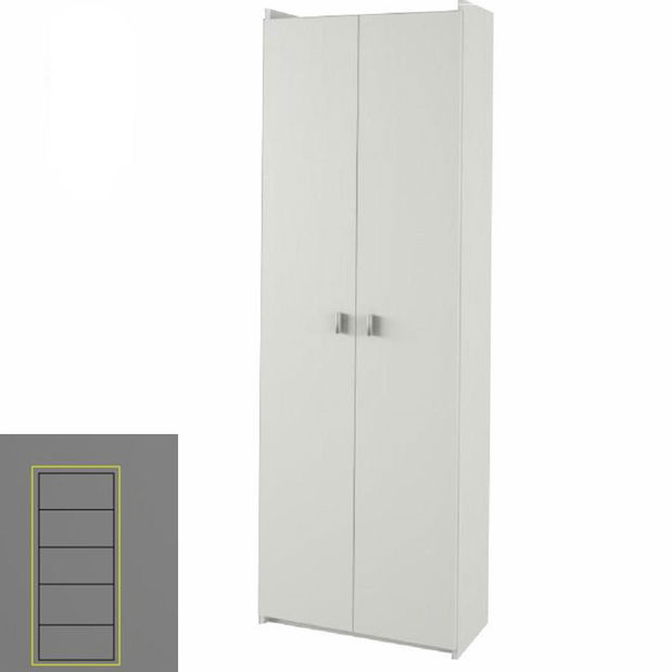Policová skříň Nariel Typ 2 (bílá)