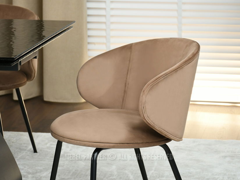 Židle Carmen (béžová + chromová)