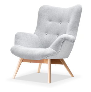 Designové křeslo Florentino (světle šedá + černá)