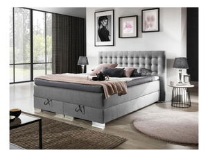 Manželská postel 180 cm Winty 2 (světle šedá)