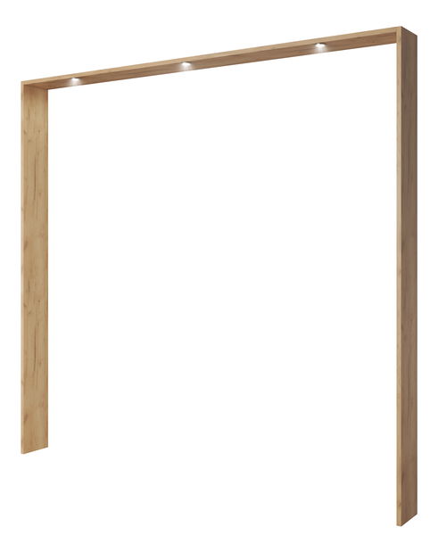 Šatní skříň Xenos 230 (dub zlatý + bílá)