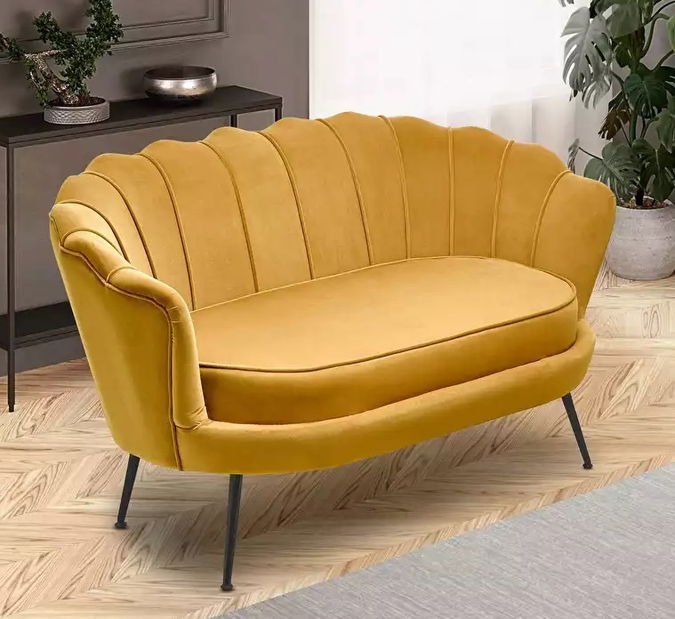 Sedací úprava Altha 2XL (hořčičná + zlatá)