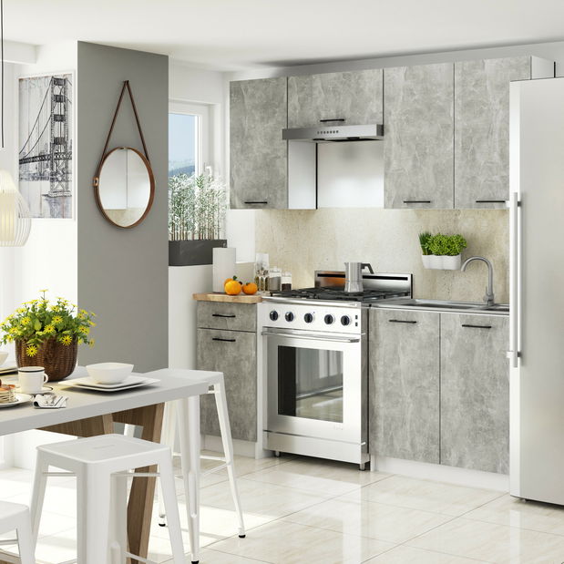 Horní kuchyňská skříňka Organo W 80 (bílá + beton)