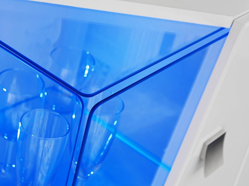 Vitrína Eldon 29 WW EE WSN (bílá + vysoký lesk bílý)