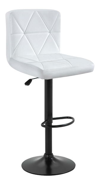 Barová židle Seley (ekokůže bílá + černá)