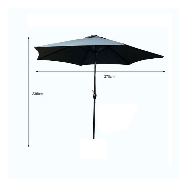 Zahradní slunečník Olivera (tmavě šedá)