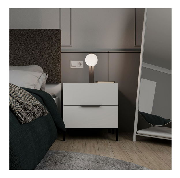 Noční stolek Kiran 1 (bílá)