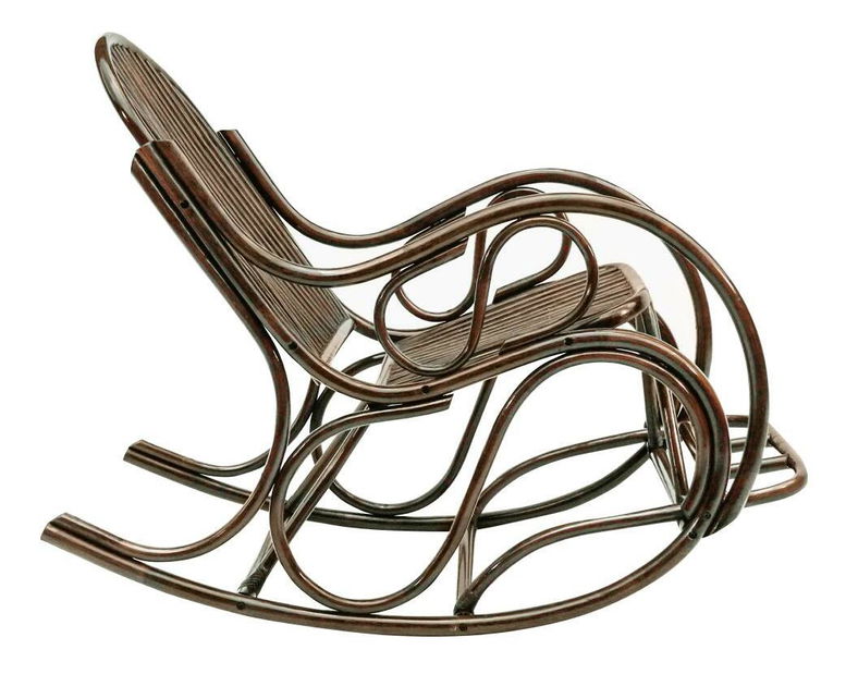 Houpací křeslo Agate (tmavě hnědá + béžová)