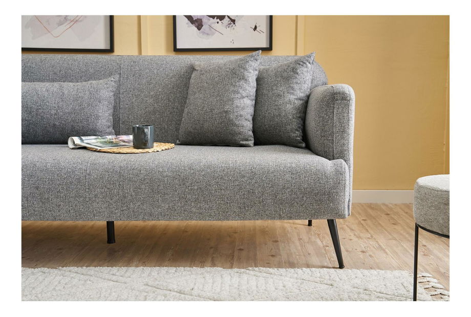 Pohovka trojsedačka Revosatta (šedá + černá)