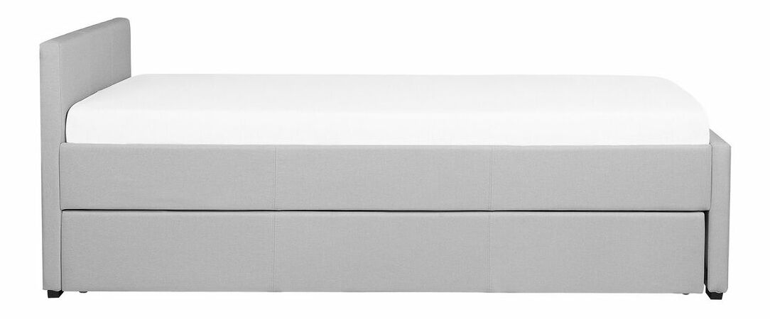 Rozkládací postel 80 cm MERMAID (s roštem) (světle šedá)