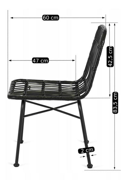 Zahradní set Fabricaria (černá) (pro 4 osoby)