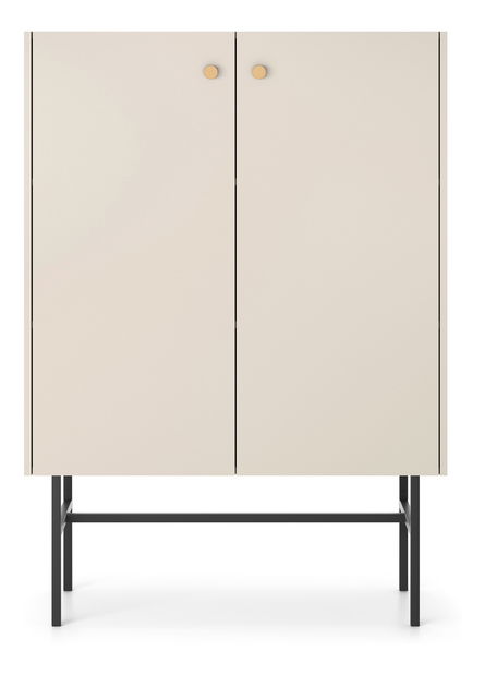 Skříňka Desanta 2D (béžová + černá)