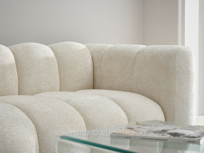 Pohovka dvousedačka Ocupan (krémová + černá)